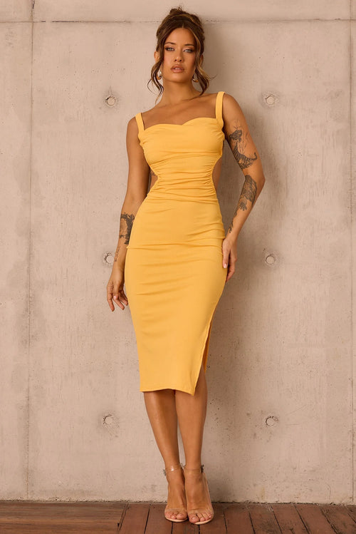 Loveship Midi Dress - Mustard
