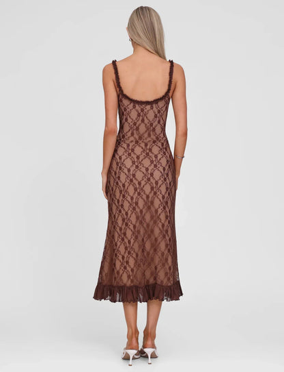 Deja Dress - Brown Lace