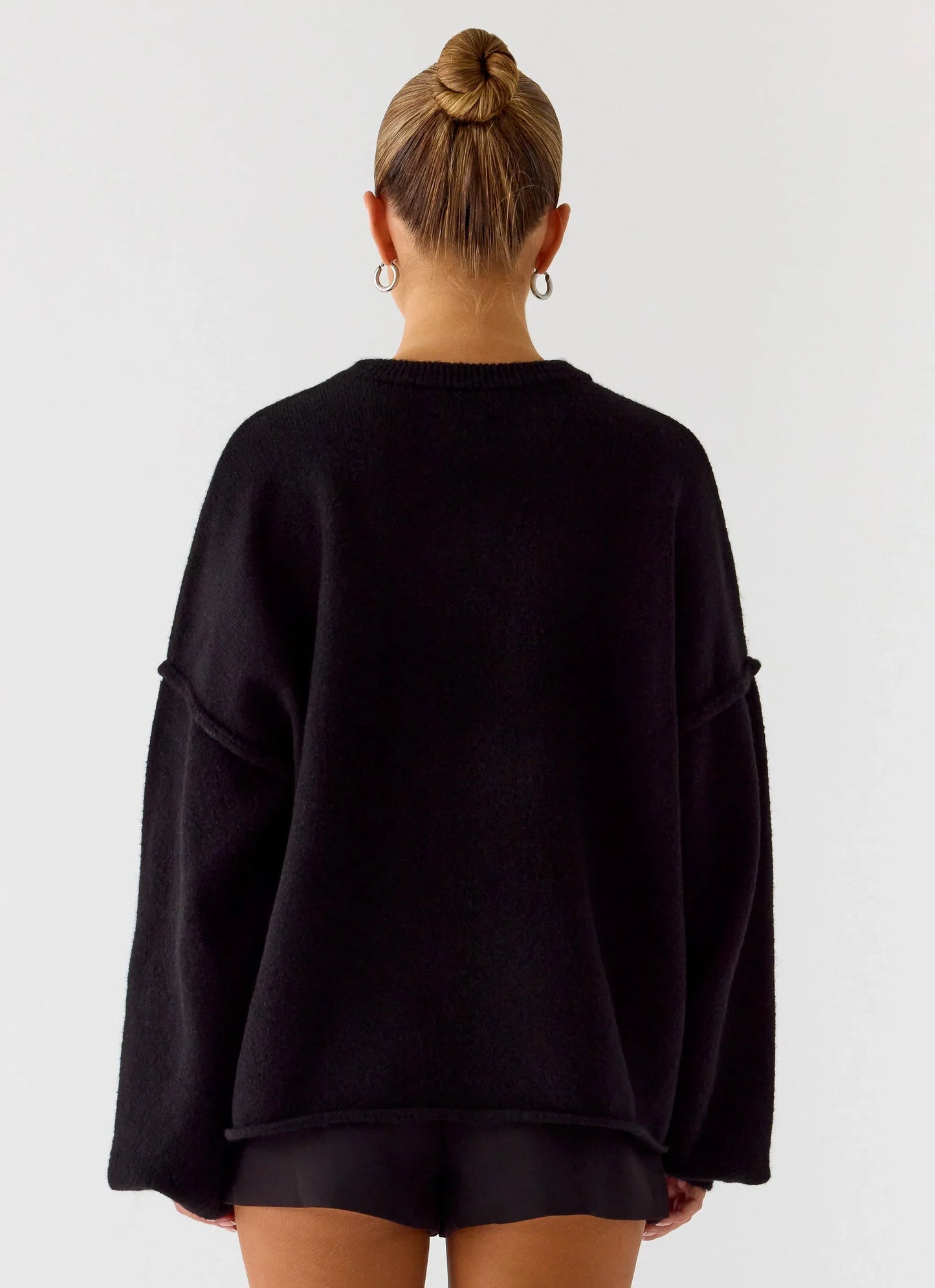 Jack Oversized Knit Sweater - Black