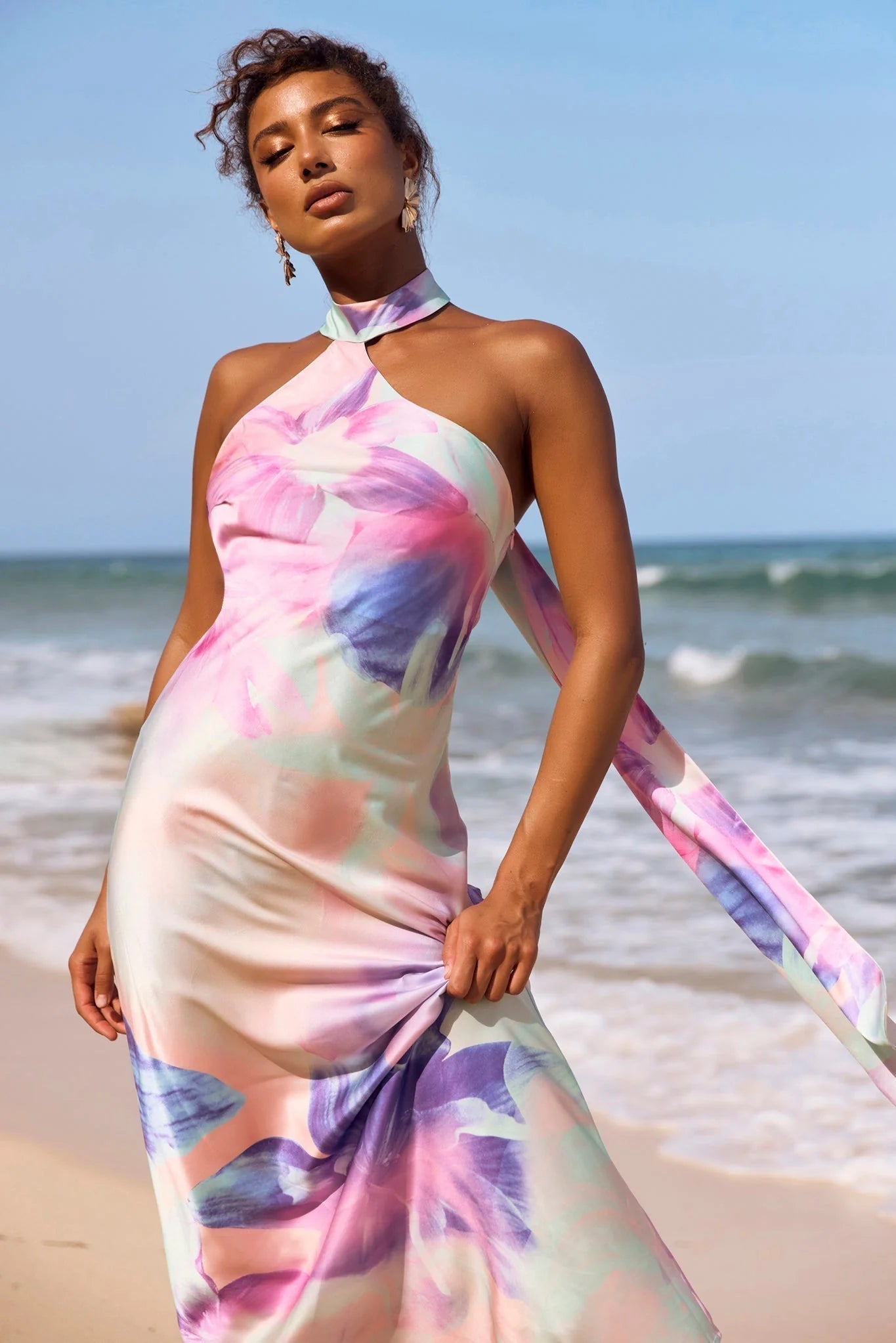On The Dance Floor Maxi Dress - Purple Multi