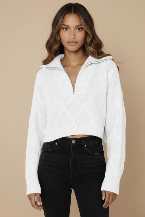 Jax Crop Jumper - White