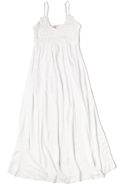 Flower Crochet Top Maxi Dress