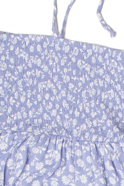 Floral Smocked Hanky Hem Dress