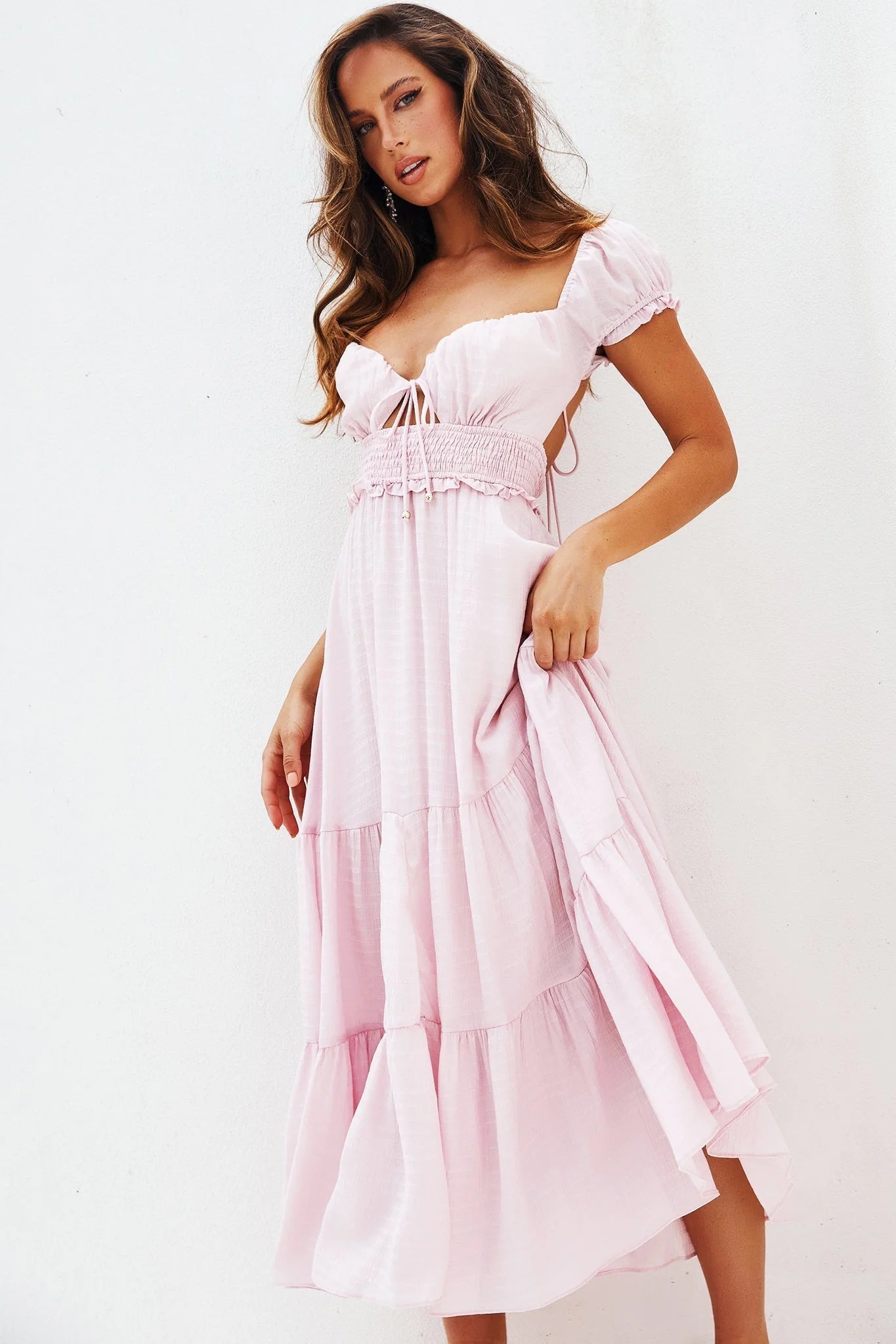Bohemian Dreams Maxi Dress - Blush