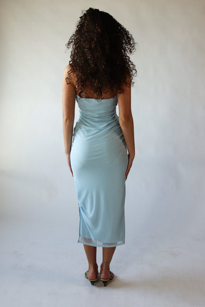 Sequin Beaded Halter Maxi Dress