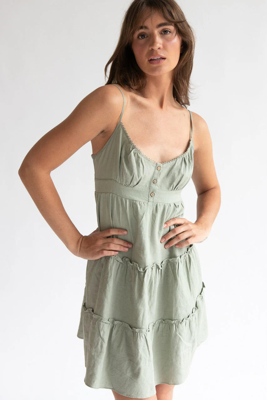 Tiered Linen Sundress
