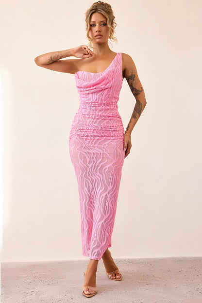 Spotlight Lace Maxi Dress - Pink