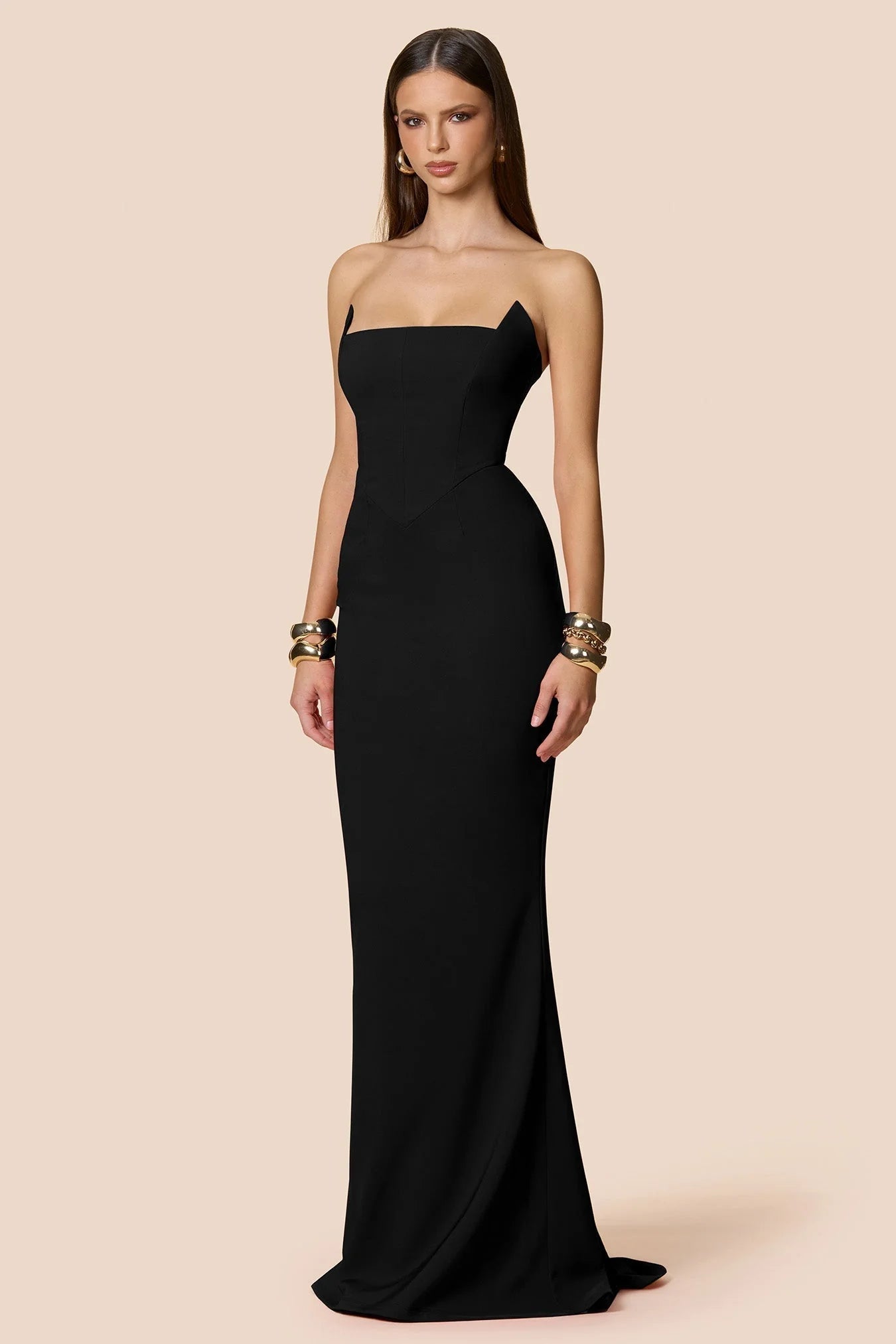 Nookie Aaliyah Strapless Gown - Black