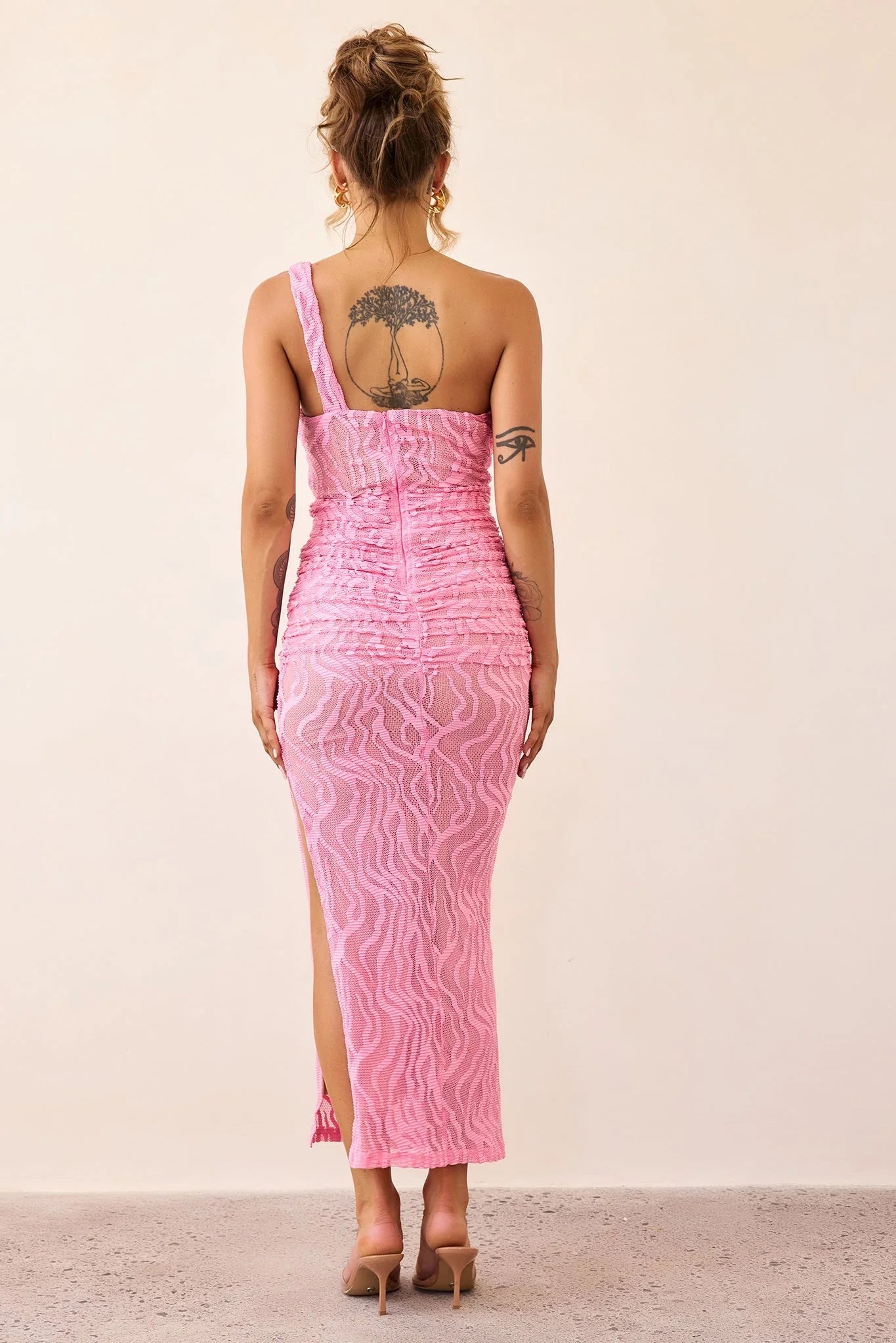 Spotlight Lace Maxi Dress - Pink