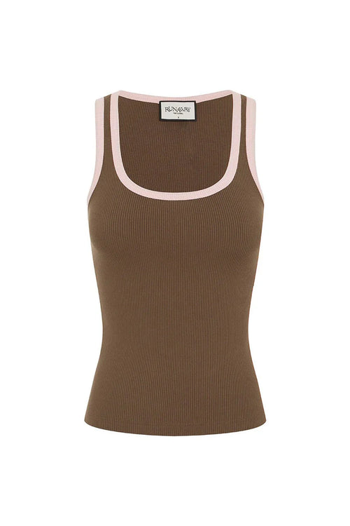 Angelo Tank - Chocolate/Pink