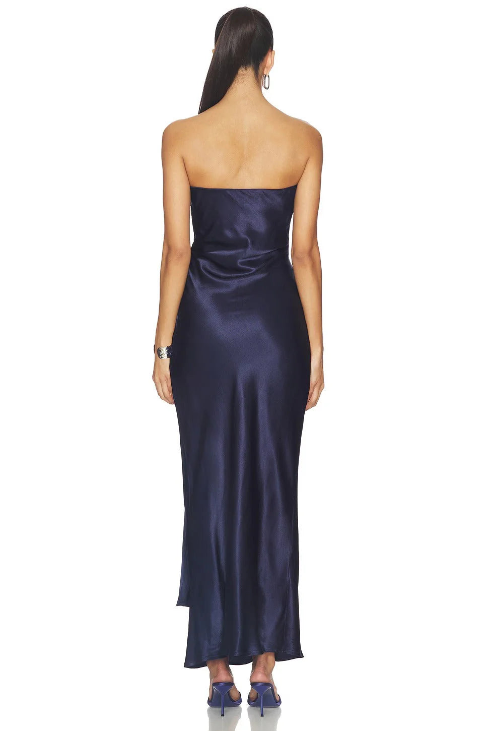 Angie Front Tie Maxi Dress - Navy