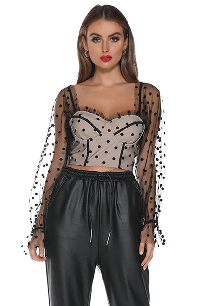 Chloe Top - Black Spot