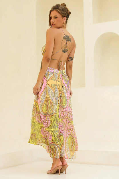 Havana Bloom Maxi Dress - Yellow Multi