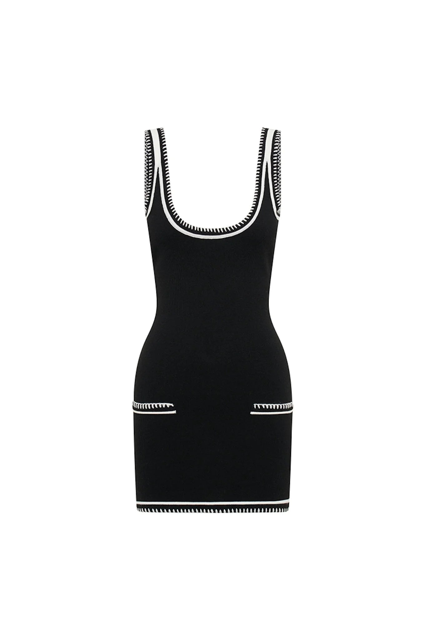 Beverly Mini Dress - Black/White