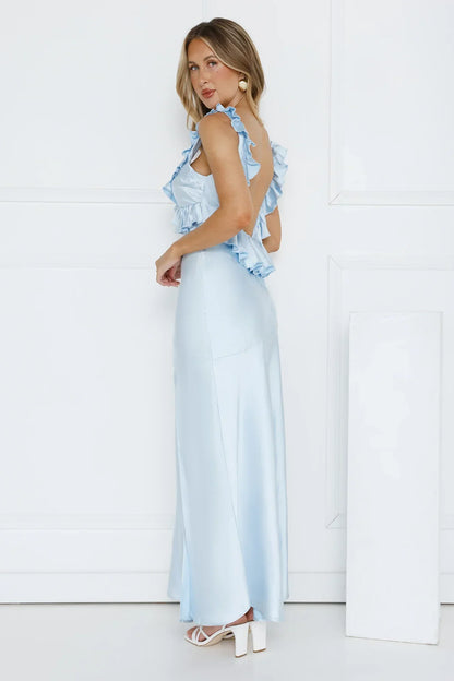 Chasing The Spark Satin Maxi Dress