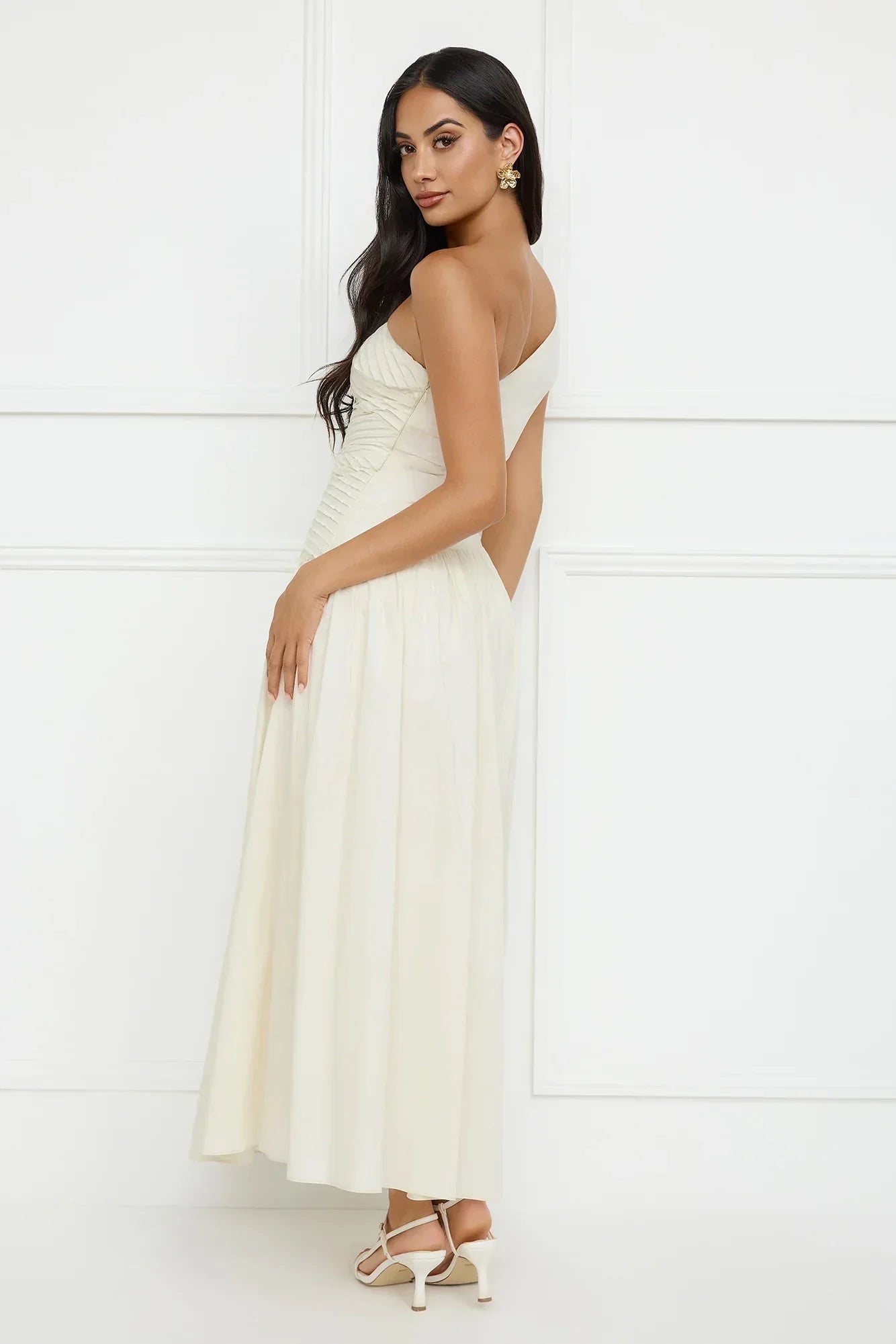 Seashell Moments One Shoulder Maxi Dress