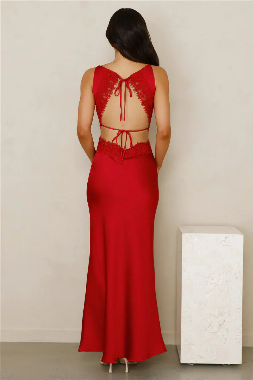 Satin Embrace Maxi Dress