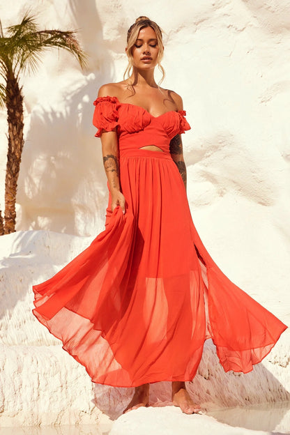 Perfect Storm Maxi Dress - Red