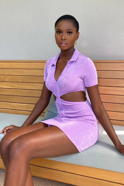 Claudia Mini Dress - Lilac