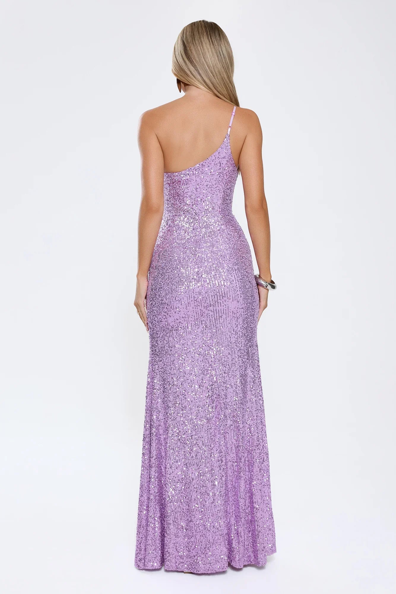 A New Glow Sequin Maxi Dress Lilac
