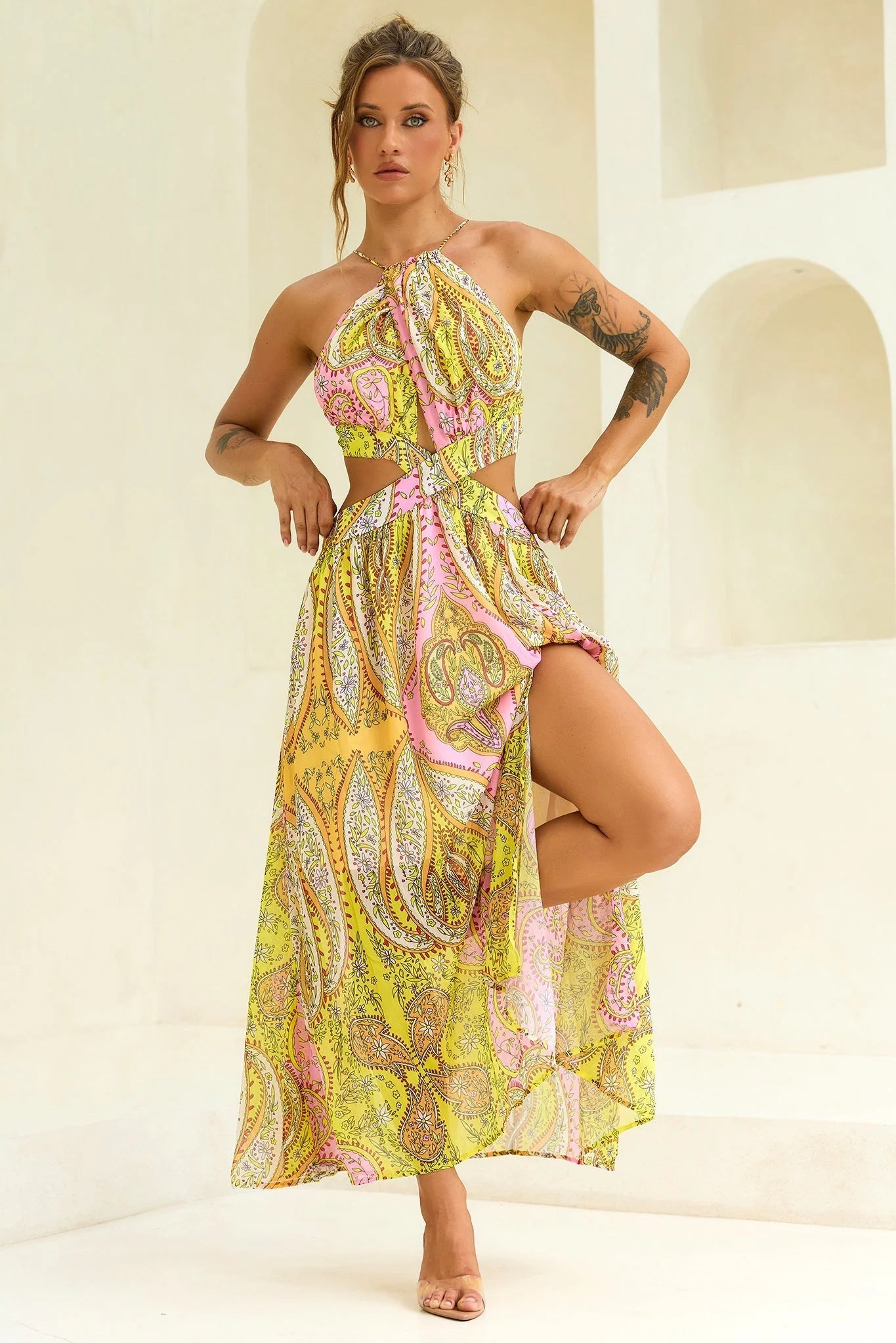 Havana Bloom Maxi Dress - Yellow Multi