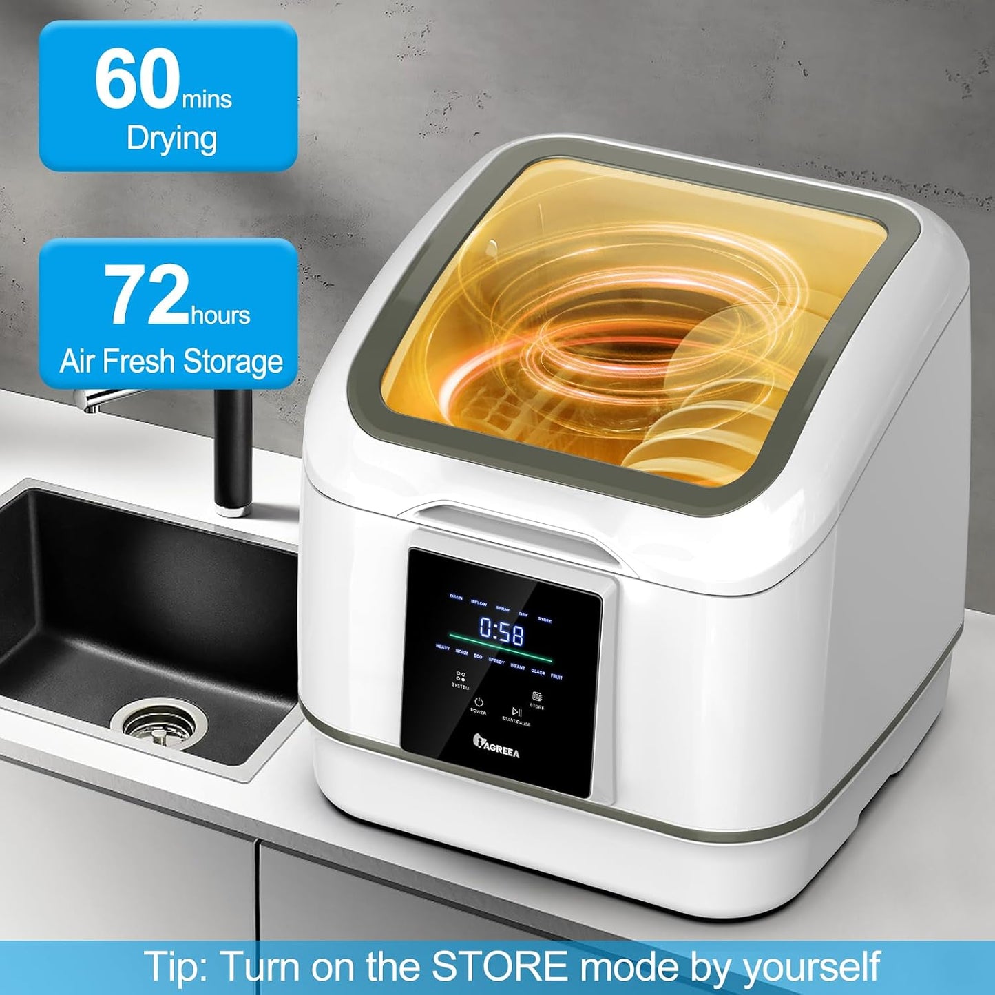 🔥 Space-saving kitchen dishwasher — Selling Fast!