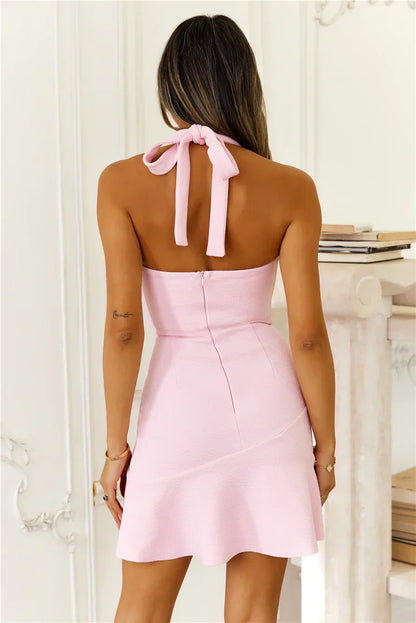 Vivid Vixen Halter Mini Dress
