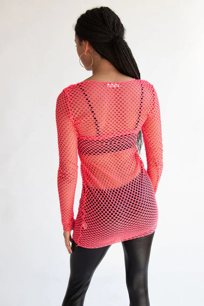 Neon Fishnet Dress