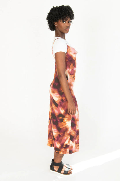 2 Piece Maxi Slip Dress With Tee