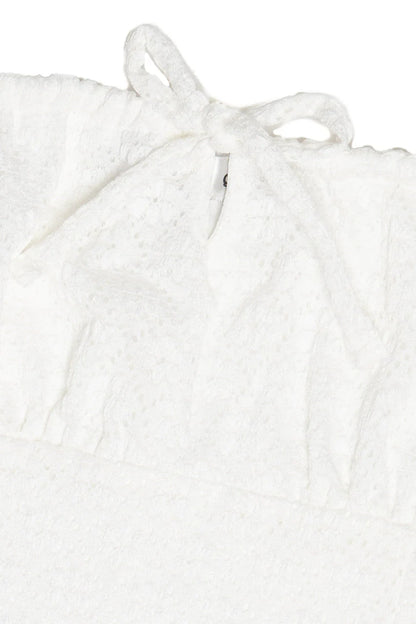 Eyelet Fit & Flare Mini Dress