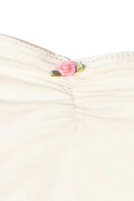 Rose Bud Strapless Bodycon Mini  Dress