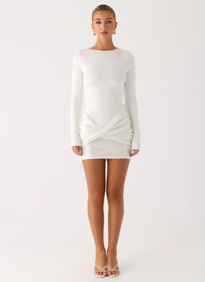 Overprotected Sequin Mini Dress - White