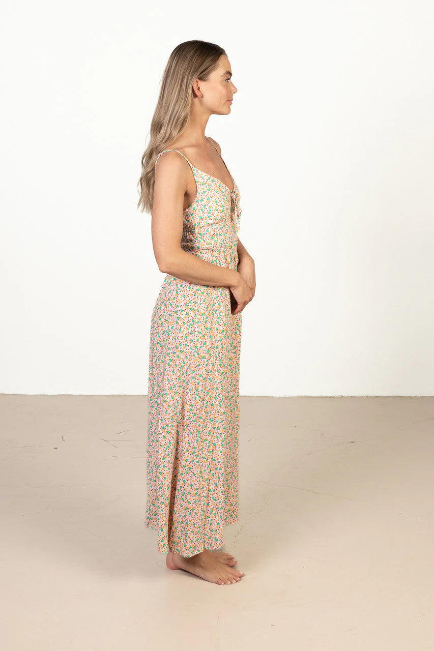 Padded Cup Ditsy Floral Maxi Dress