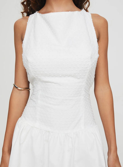 Square It Mini Dress White