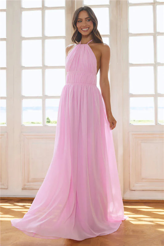 Luxuriously Stylish Halter Maxi Dress
