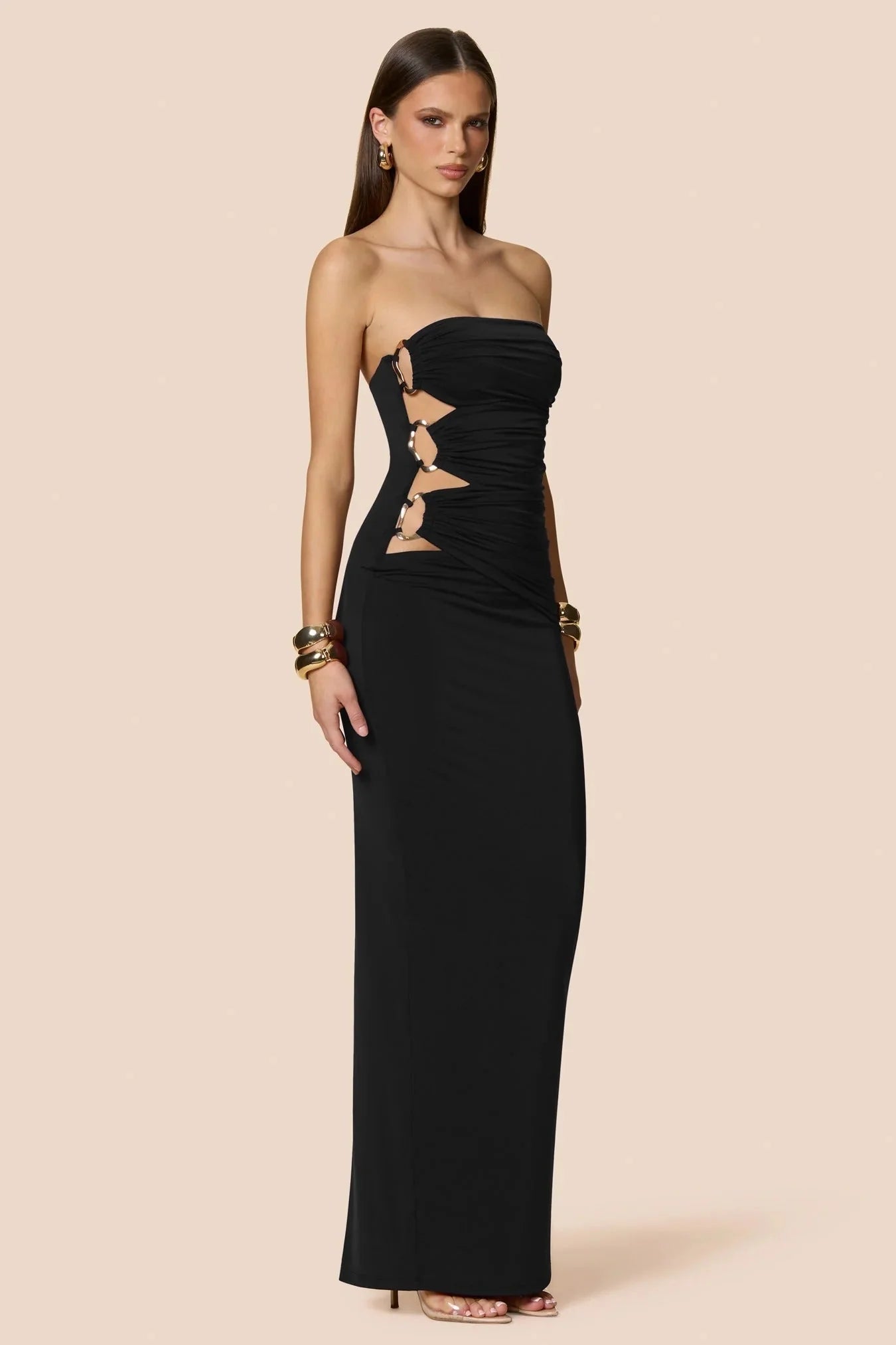 Nookie Portia Bandeau Maxi Dress - Black