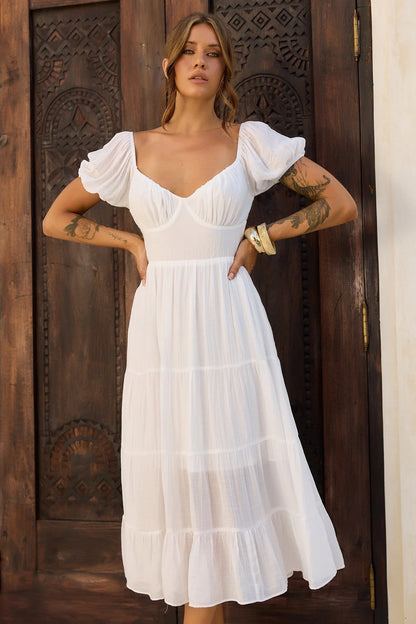 Sweetest Tea Maxi Dress - White