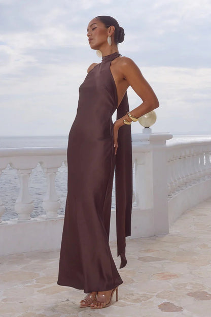 Arabelle Maxi Dress - Bitter Chocolate