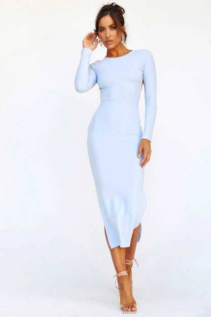 Blessed Midi Dress - Steel Blue