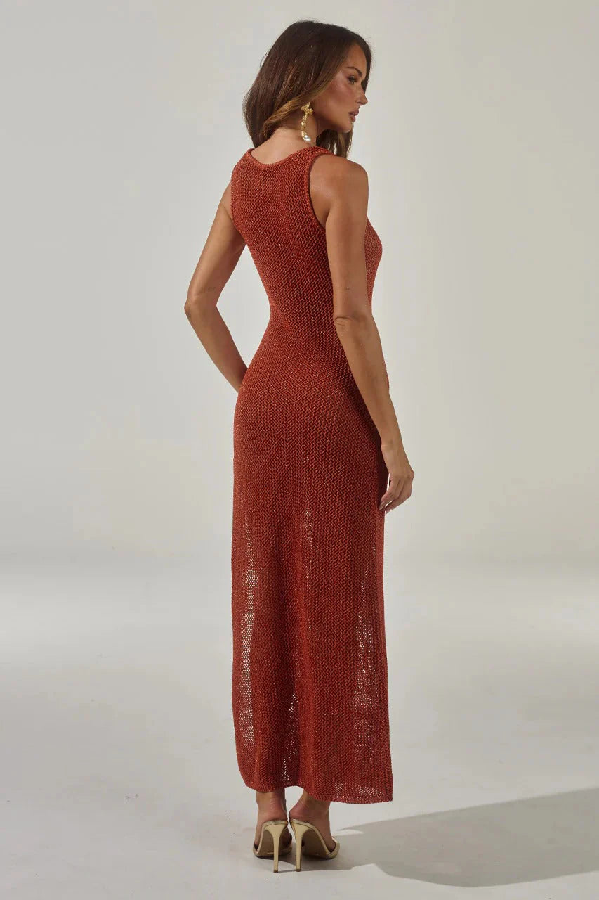 Ariya Maxi Dress - Rust