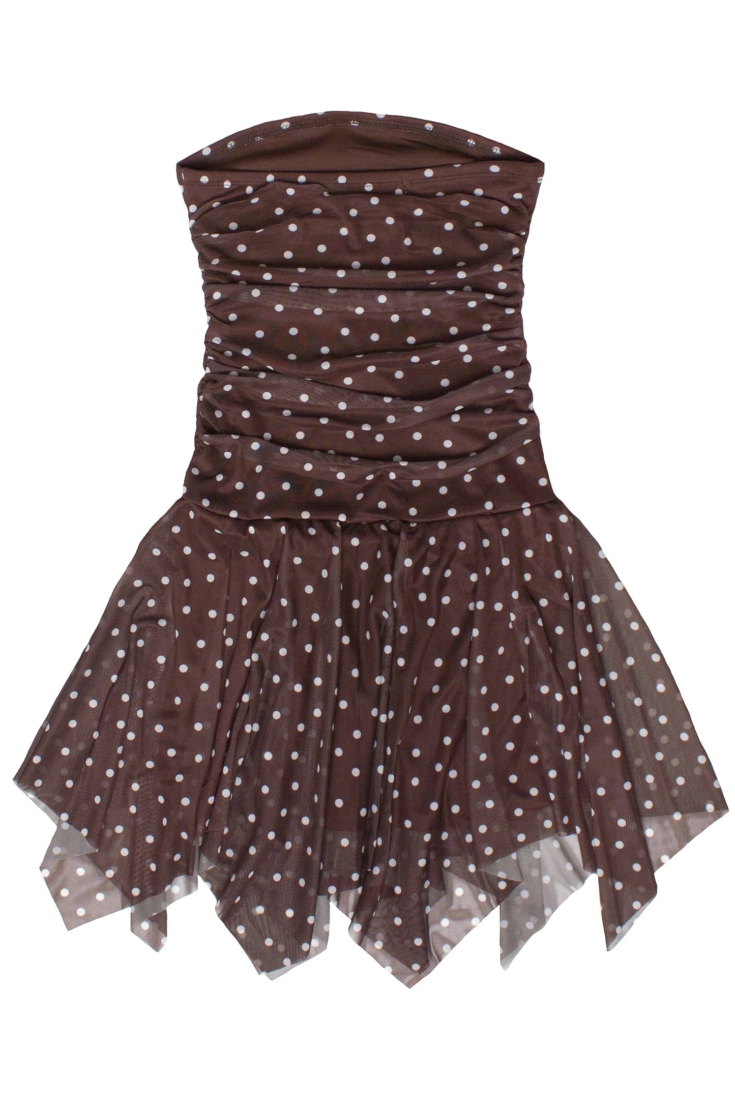 Tube Top Hanky Hem Mini Dress