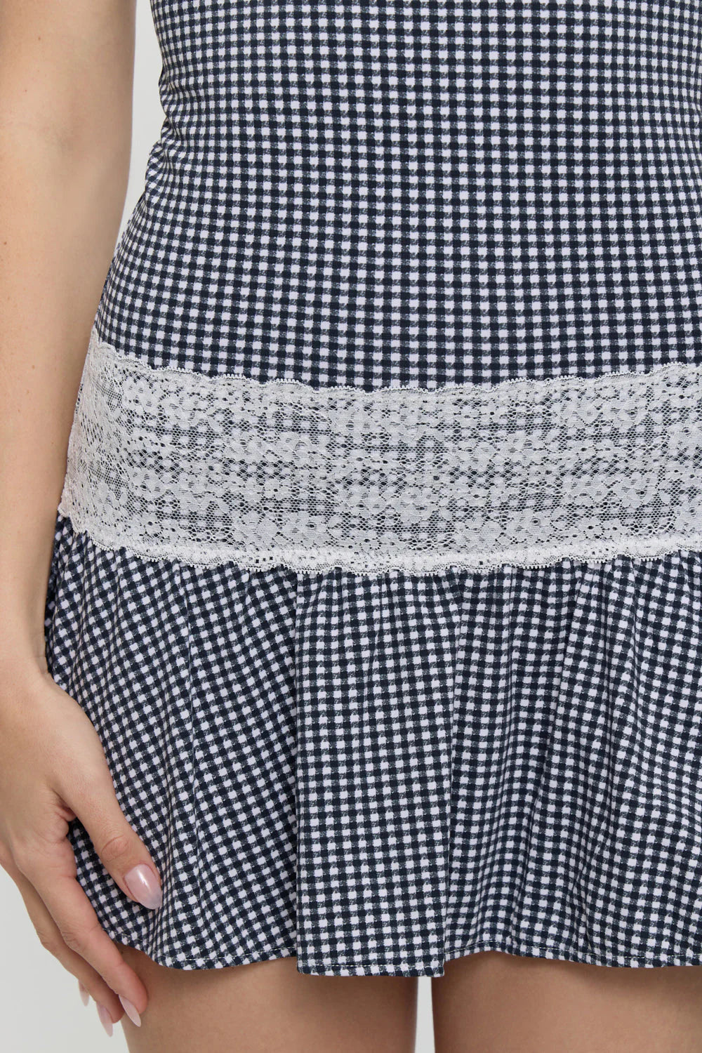 Mirage Gingham Mini Dress - Midnight Wishes