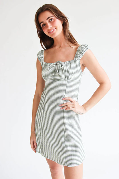 Gingham Fit & Flare Mini Dress