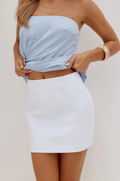 Stella Mini Skirt - White