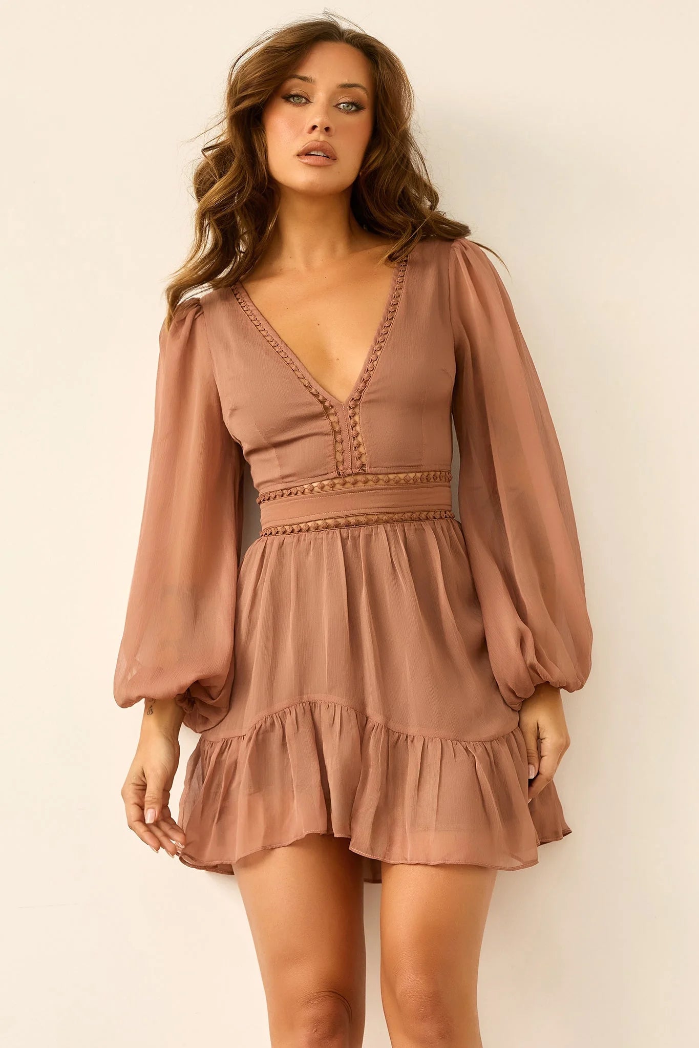 In Heaven Mini Dress - Chocolate