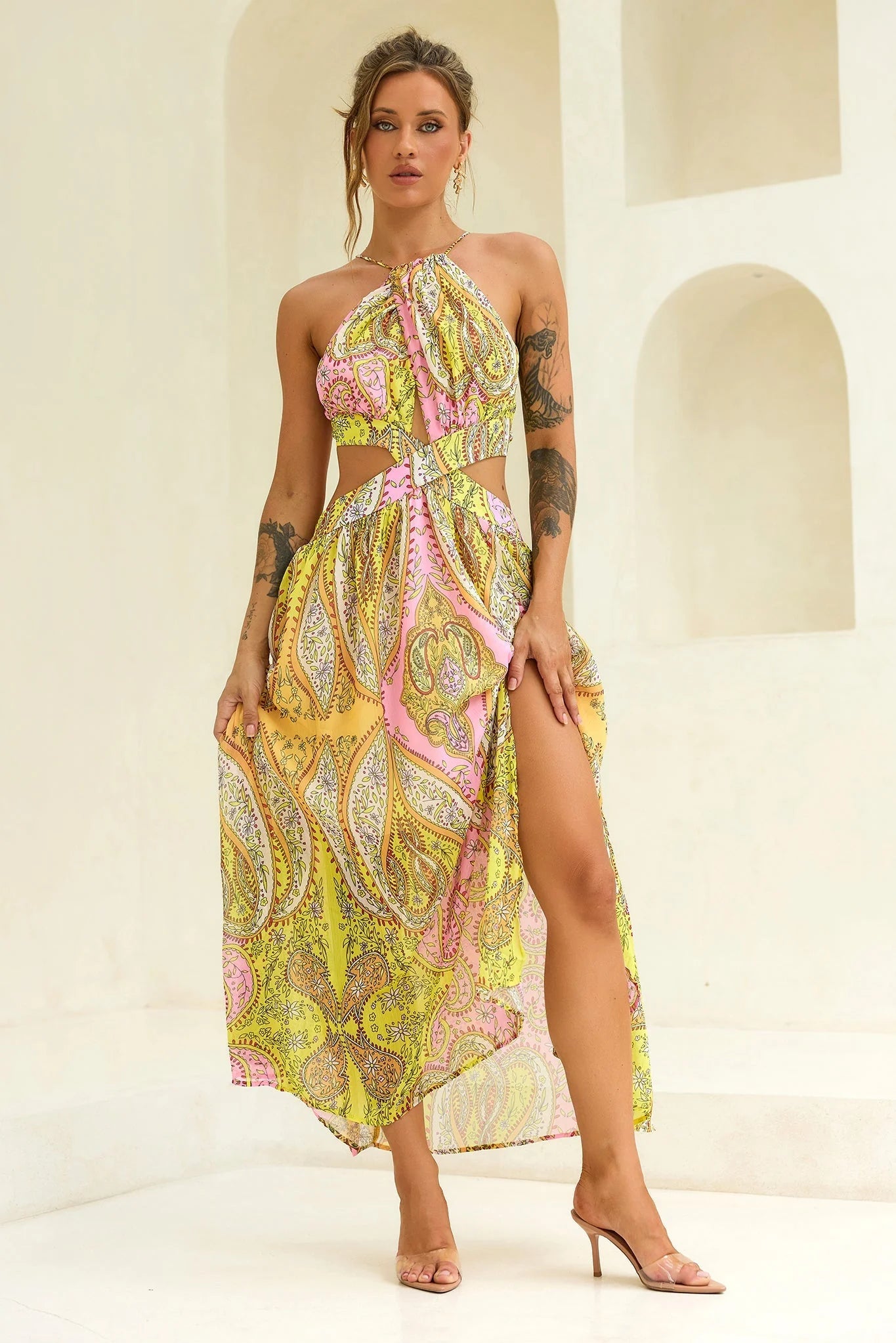 Havana Bloom Maxi Dress - Yellow Multi