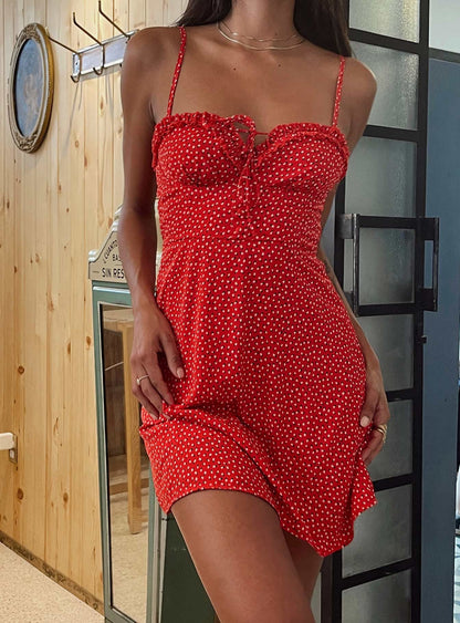 Love Birds Mini Dress Red