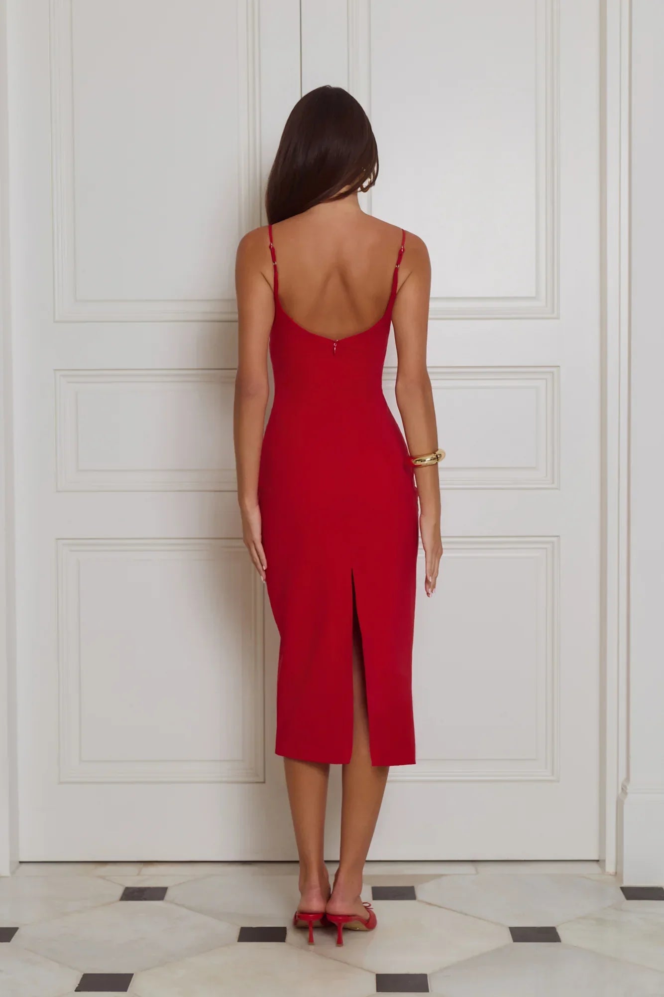 Luxe Collective Midi Dress Red