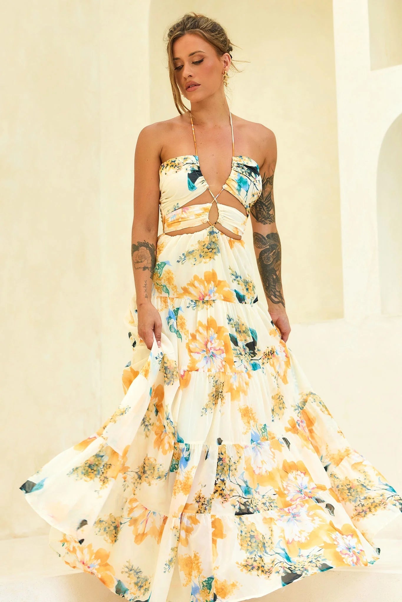 Like A Dream Maxi Dress - Beige