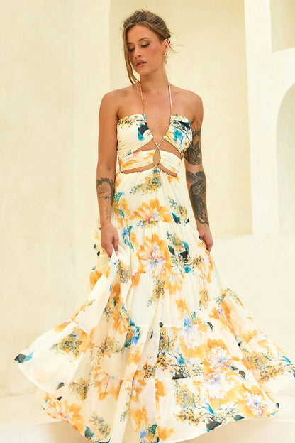 Like A Dream Maxi Dress - Beige
